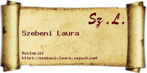 Szebeni Laura névjegykártya